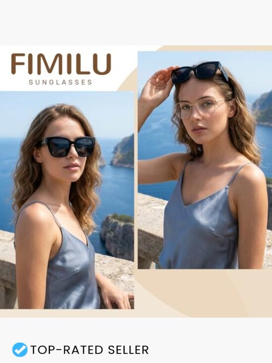 Oversized Polarized Sunglasses Fit Over Glasses UV Protection 2Pack main image 7